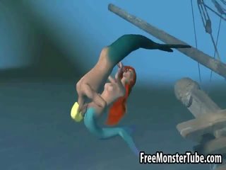 3d piccolo mermaid pupa prende scopata difficile sott’acqua